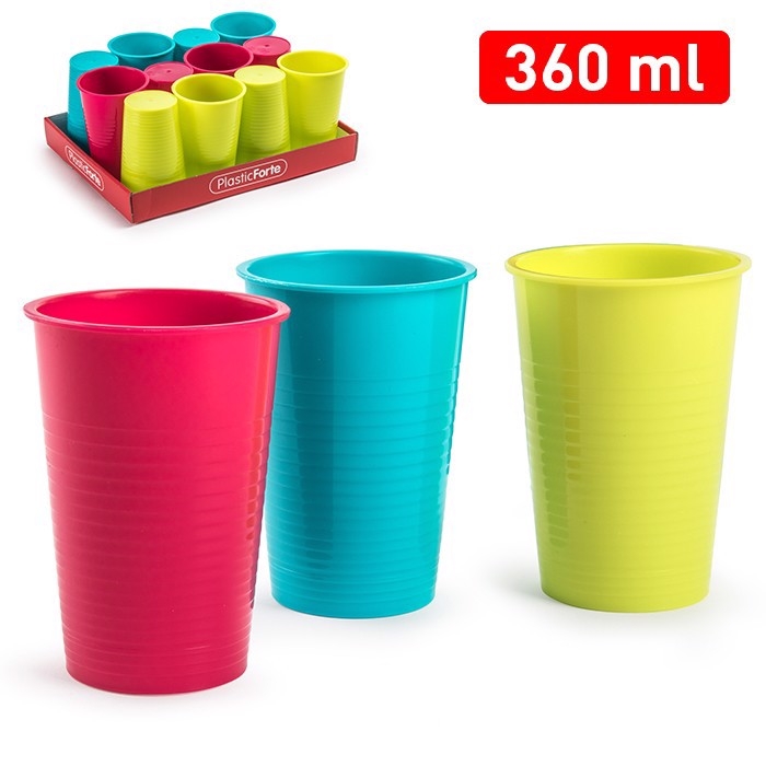 Plastic Forte Plastové sklenice na vodu 360ml (12ks/bal)