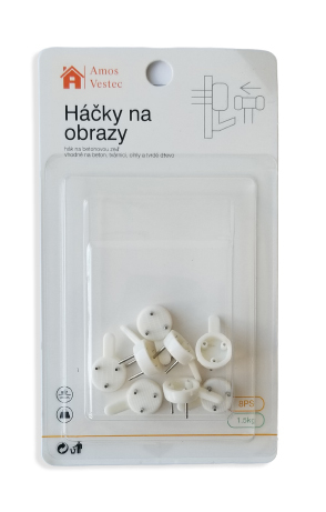 Háčky na obrazy 8ks (16sada/bal)