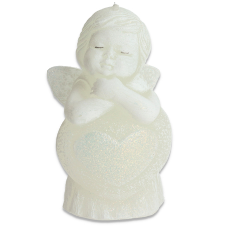 Bartek Svíčka figurka 200g 120 Angel with Heart ecru (12ks/krt)