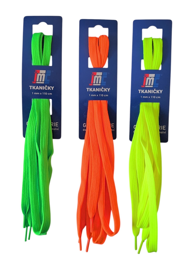 Tkaničky ploché Neon 2ks 1cm x 120cm (24sad/bal,480/krt)