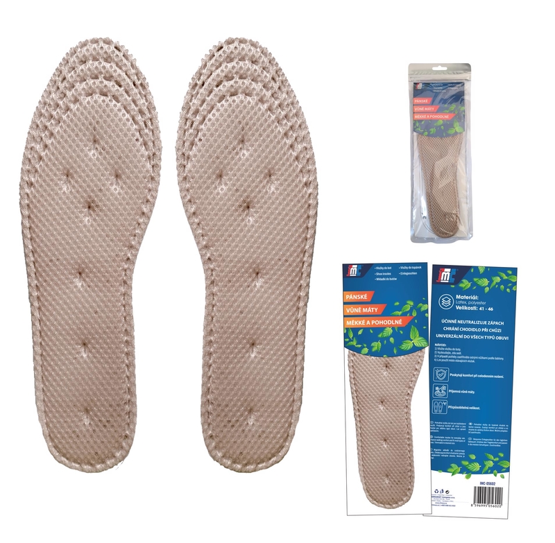 Vložky do bot - s vůní máty
(12/bal,240/krt)