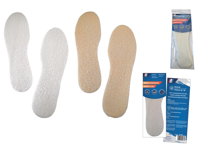 Vložky do bot - jehněčí vlna zimní light
(12/bal,240/krt)