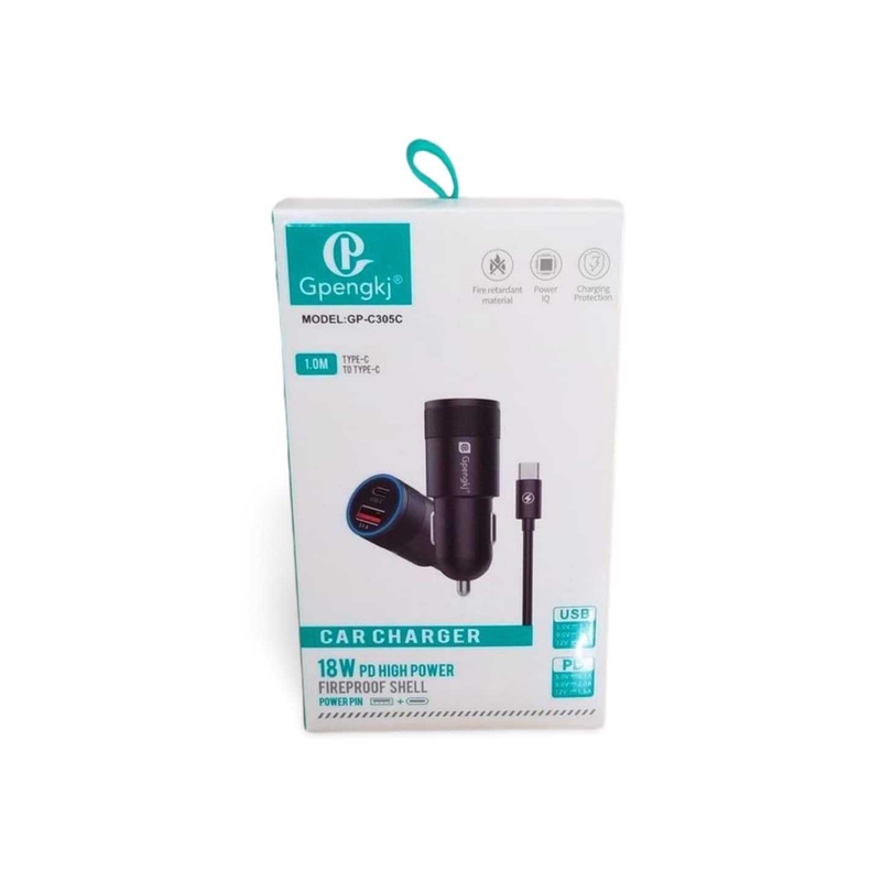 Nabíječka do auta + USB-C kabel 1M 18W (12sad/bal, 240ks/krt)
