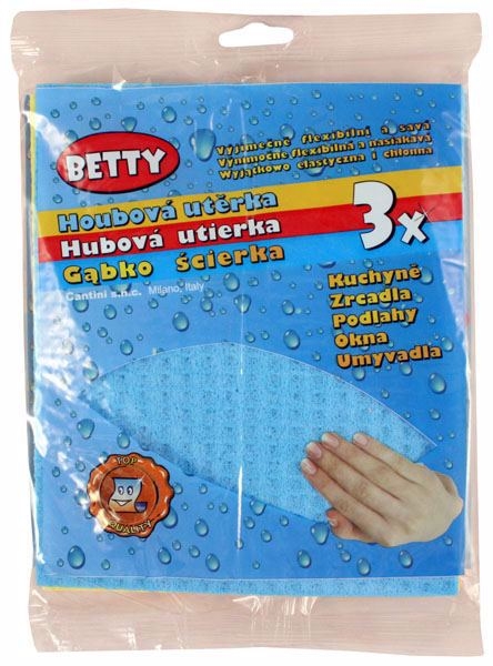 Houbová utěrka Betty 3ks [24set/bal] (288set/krt)