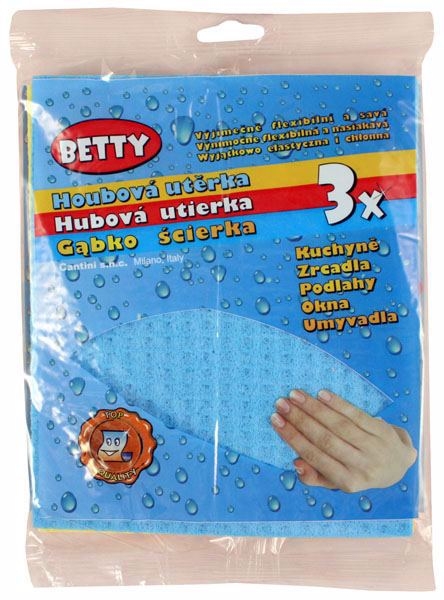 Houbová utěrka Betty 3ks [24set/bal] (288set/krt)