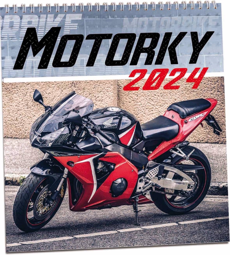 Nástěnný kalendář 2024 ARIA G 320×340mm - Motorky (10/bal)