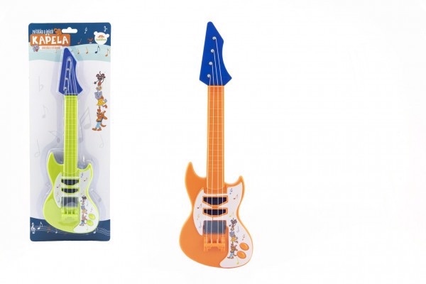 Kytara s trsátkem plast 42cm Zvířátka a jejich kapela 2 barvy na kartě (48ks/krt)