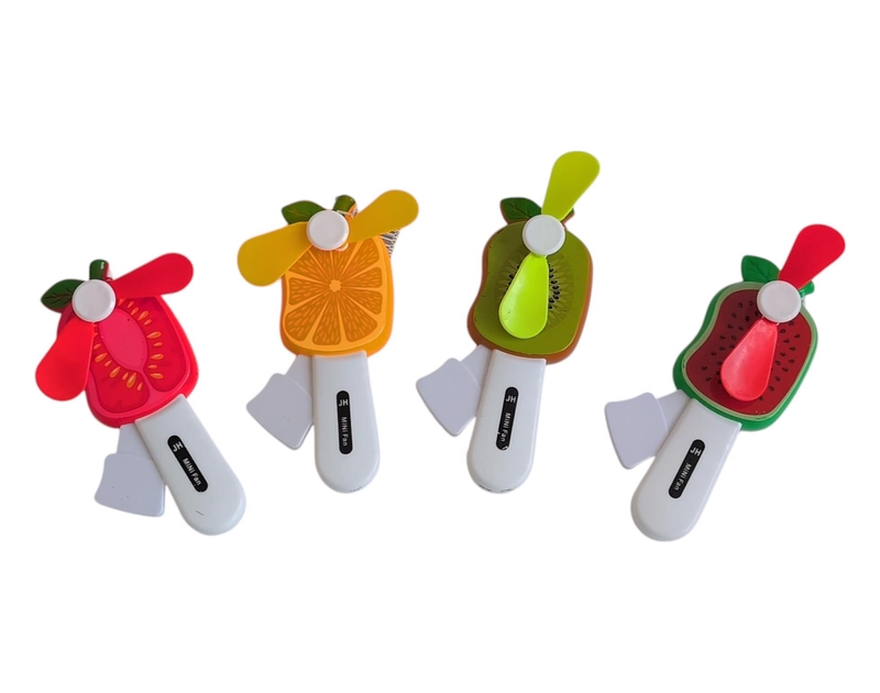 Ruční větráček FRUITS 4 druhy (24ks/bal)