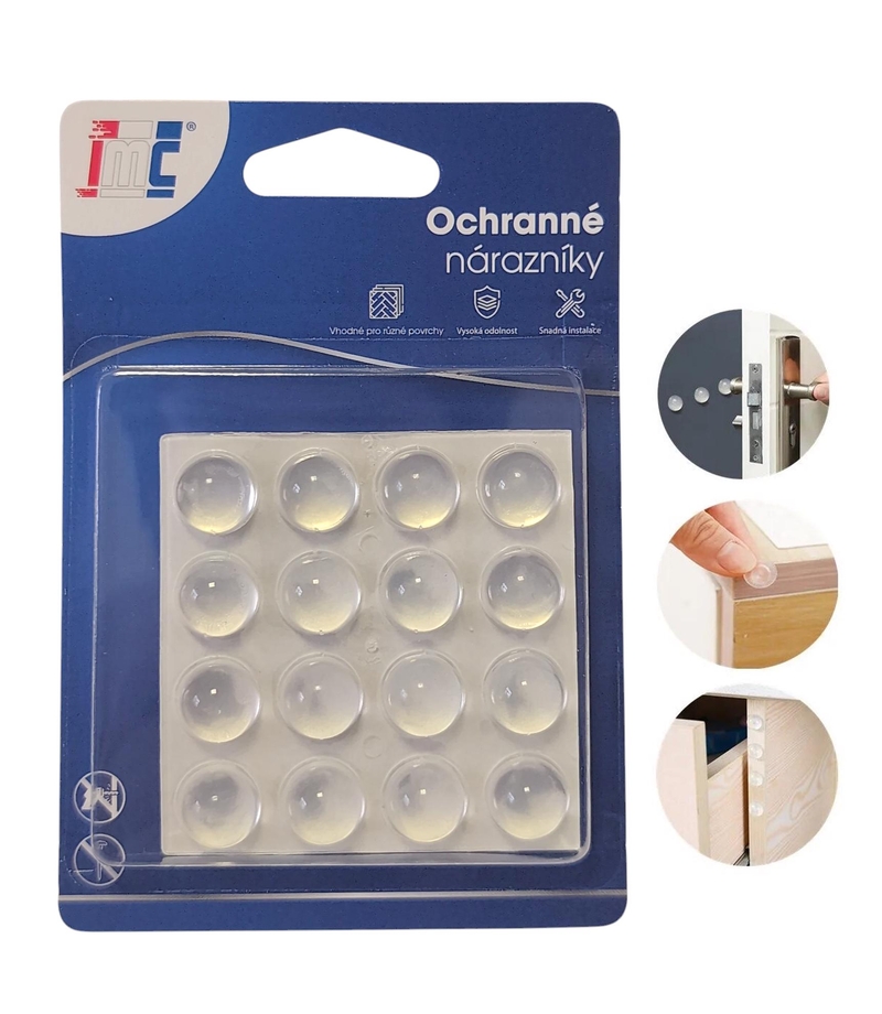 Ochranné nárazníky 12x7,5mm 16ks (12sad/bal, 432/krt)