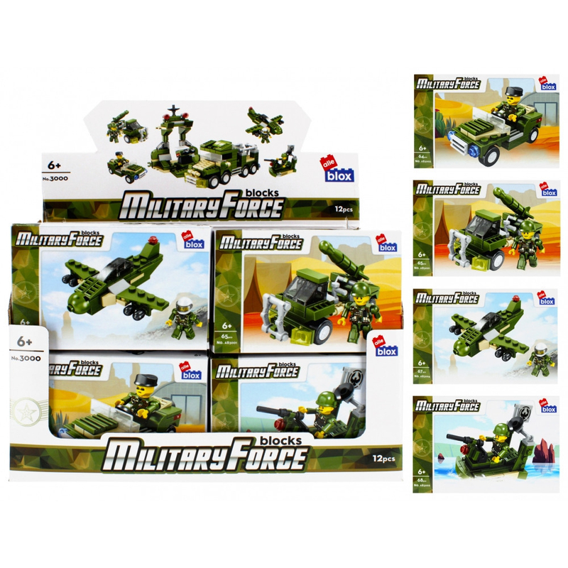 Konstrukční kostky Military 65 dílků 15x10x15cm (12ks/bal)