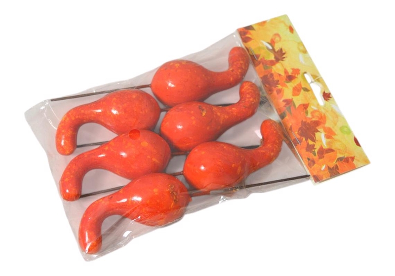 Minidýně s ocáskem oranžové 14cm (6ks/bal)