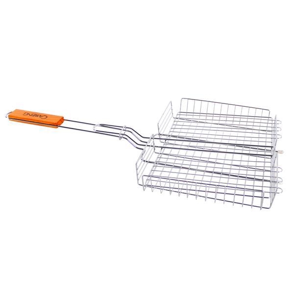 GRILOVACÍ ROŠT S DŘEVĚNOU RUKOJETÍ 600x310x240x50 MM (16ks/krt)