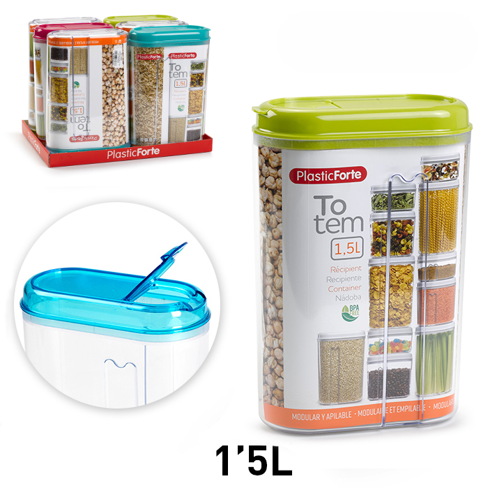 Plastic Forte Plastová dóza TOTEM 1,5L (6/bal)
