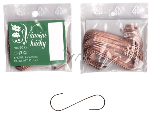 Háčky na stromeček - zlaté (100set/bal)