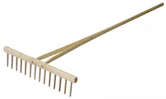 Hrábě celodřevěné 14 hroté/násada 170cm