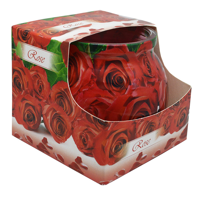 Svíčka ve skle MIRAL 80g ROSE  (12/bal)