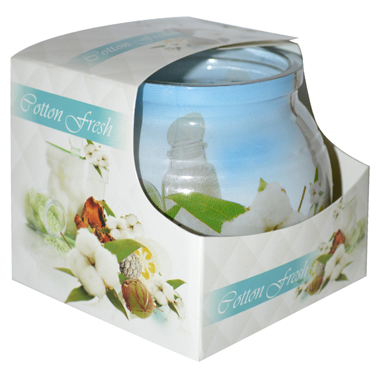 Svíčka ve skle MIRAL 80g COTTON FRESH (12/bal)