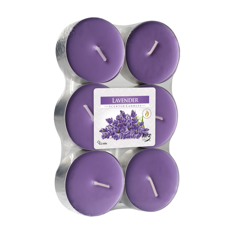 Bispol Svíčka Maxi 6ks Lavender (6set/bal)