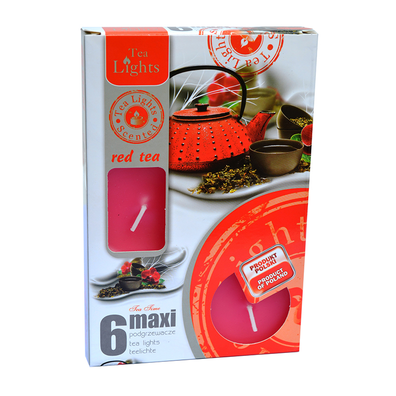 Admit Svíčky Maxi 6ks Red Tea (8set/bal)