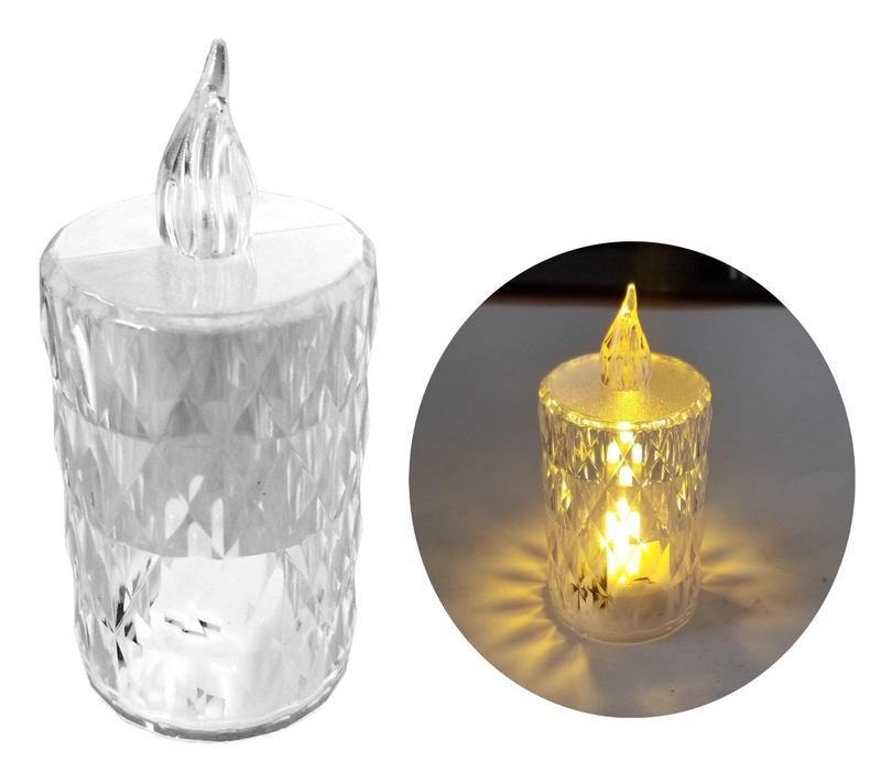 LED Svíčka na baterie 8x3,5cm (24ks/bal)
