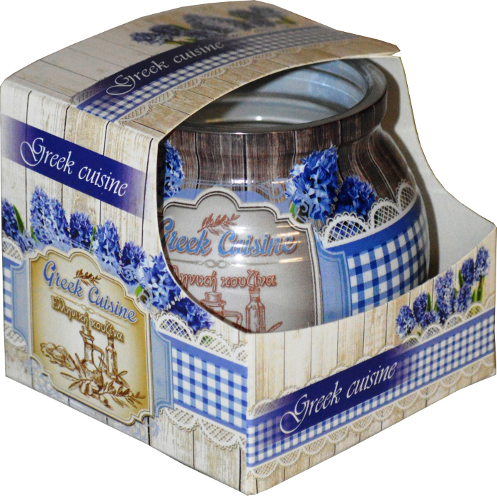 Svíčka ve skle MIRAL 80g GREEK CUISINE  (12ks/bal)