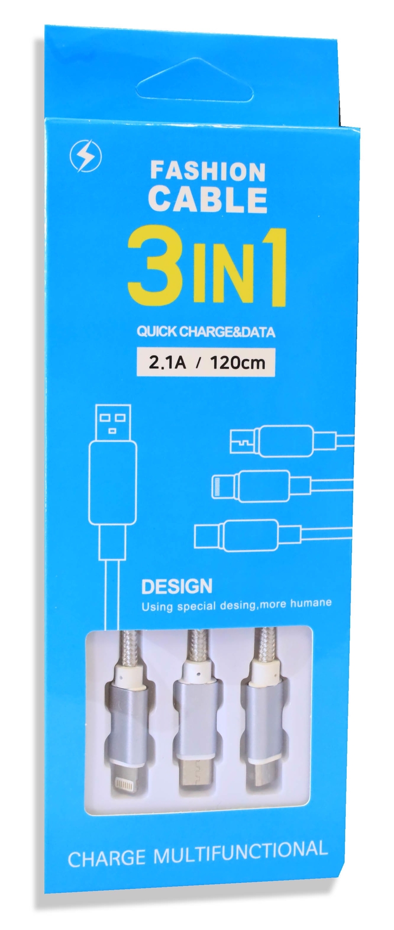 USB kabel 3 v 1 (12ks/bal)