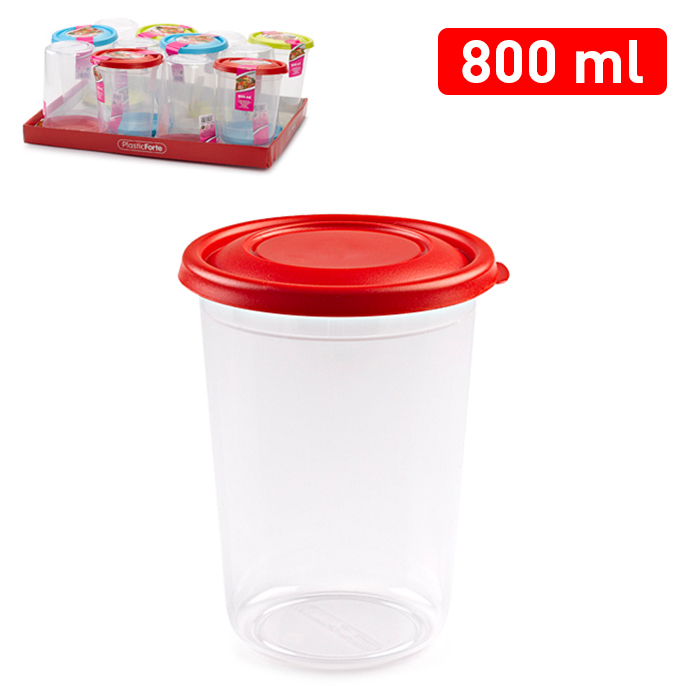 Plastic Forte Plastová dóza kulatá 800 ml (12/bal)