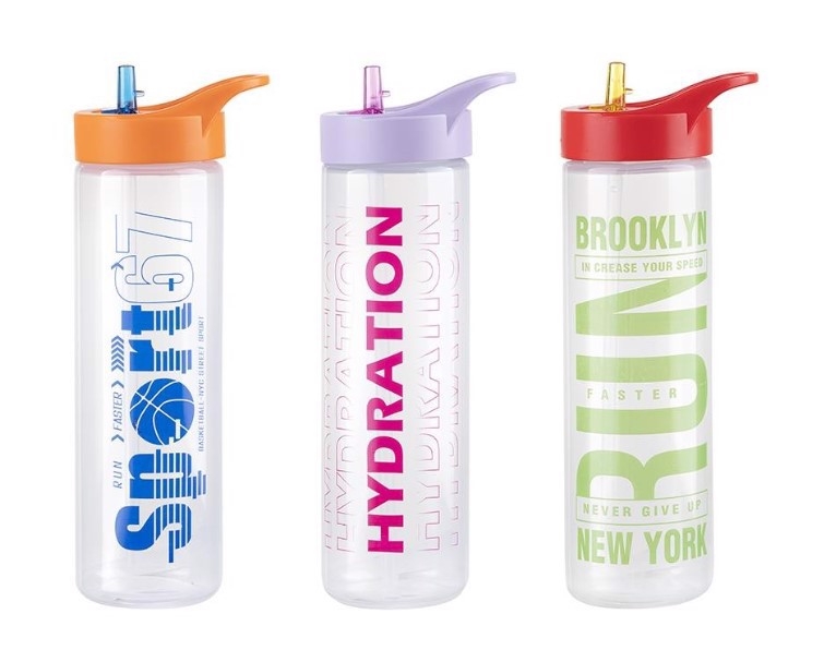 Sportovní lahev 730ml s brčkem New York mix 3 vzorů (6ks/bal)