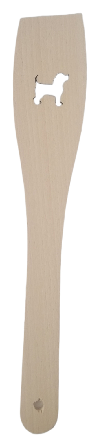 Obracečka dřevěná s motivem 30x6cm - Pes (12ks/bal)
