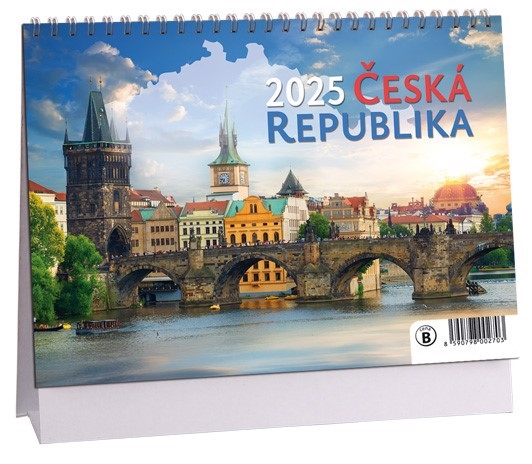 Stolní kalendář 2025 ARIA B 230×160mm, 14denní - Česká republika (10ks/bal) 90/krt