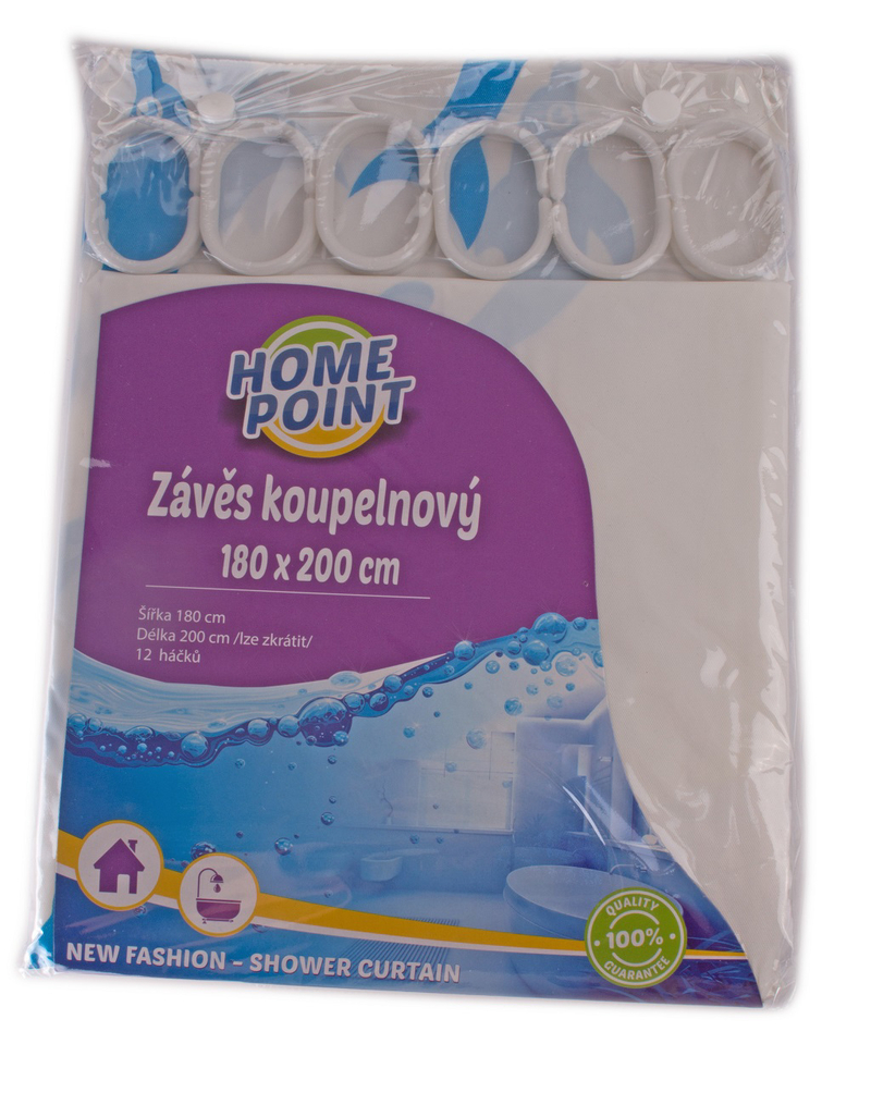 Závěs koupelnový vzorovaný 180x200cm mix motivy