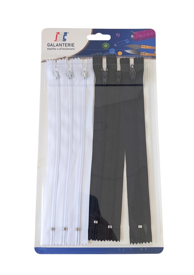 Zip spirálový 6ks 24cm (12sad/bal,240/krt)
