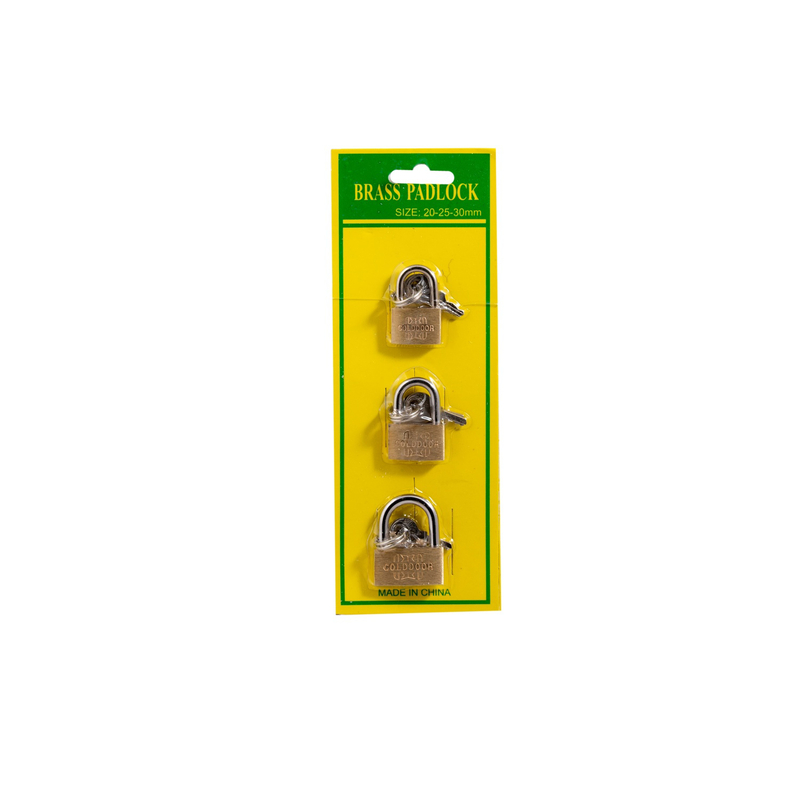 Visací zámek 3ks 20/25/30mm (12ks/bal) (200sad/krt)