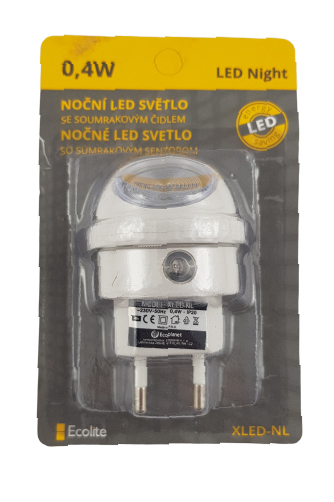 Orientační LED světlo+senzor - zásuvka