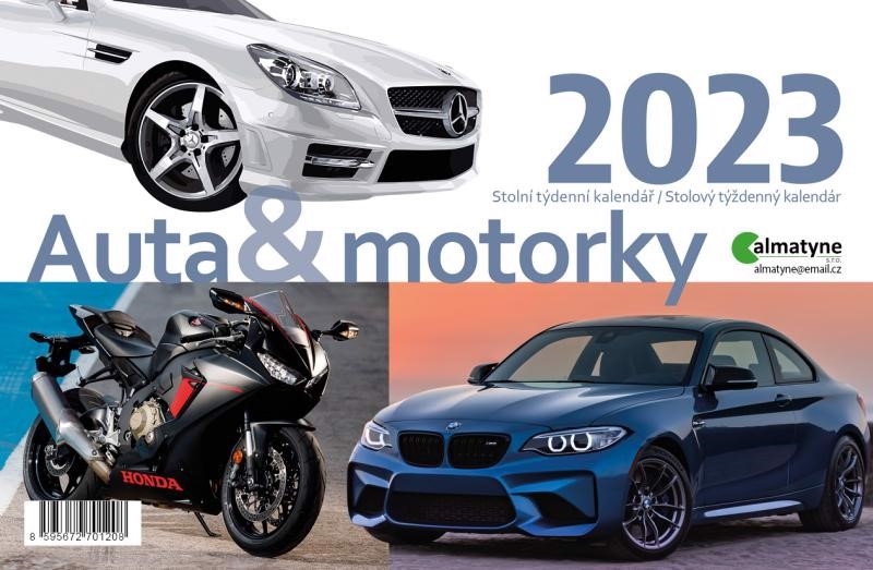 Velký stolní kalendář 2023 - Auta/Motorky (10ks/bal)