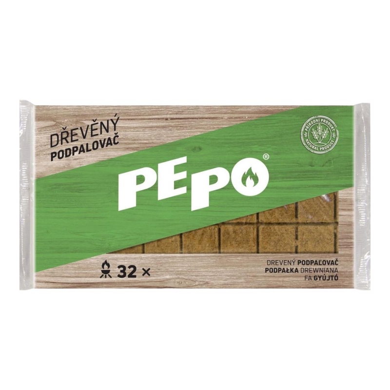 Pepo dřevěný podpalovač 32ks