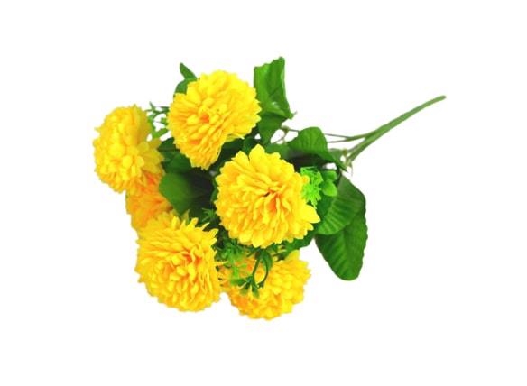 Chryzantéma 7 květů 30cm žlutá (2sada/bal)