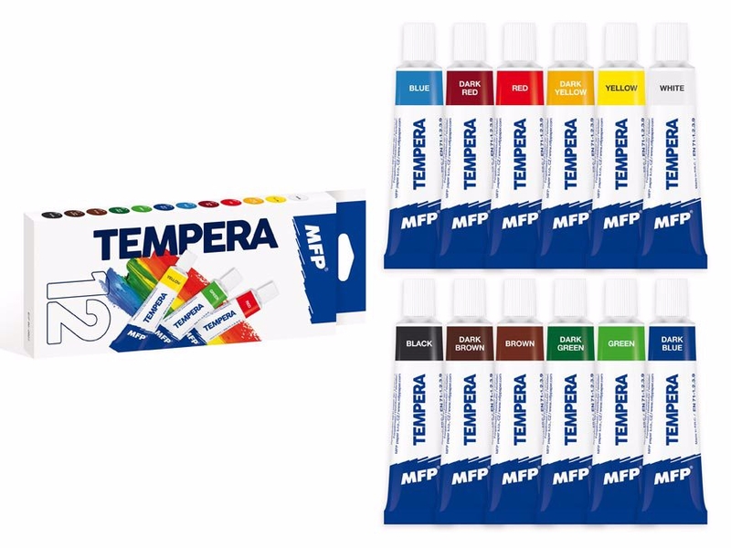 Temperové barvy set 12 ks 12ml (10set/bal)