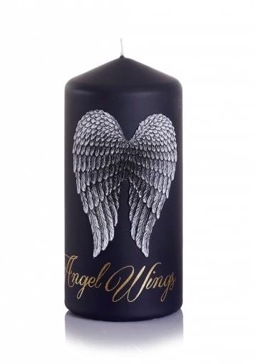 Bartek Svíčka slupek 50x100 Angel Wings černý + žlutý
