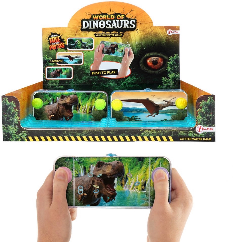 Vodní hra hlavolam dinosaurus plast 7x15,5cm 3druhy 