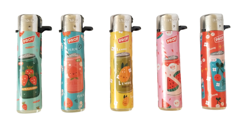 Zapalovač Round Flint Cute Drinks (25ks/bal) 500/krt