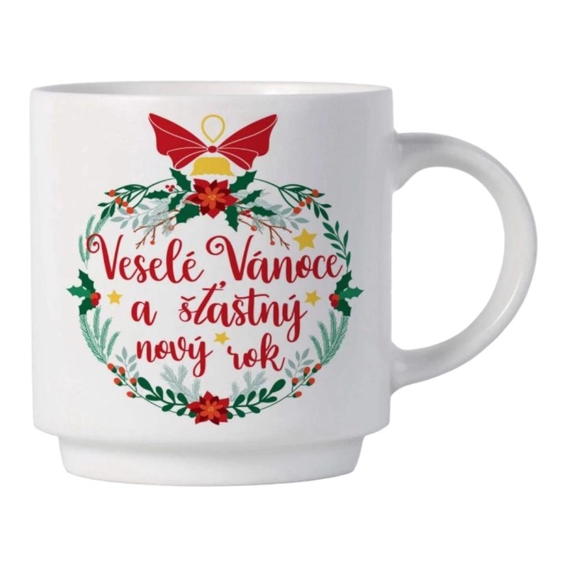 Hrnek keramický Veselé Vánoce (12ks/bal)
