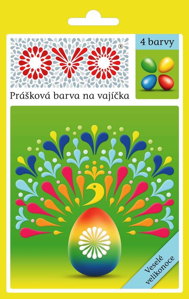 OVO 4 práškové barvy na vajíčka (20ks/bal)