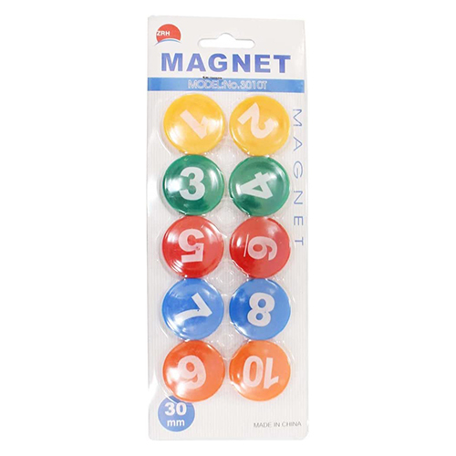 Magnet čísla 10ks 3cm (100ks/krt)