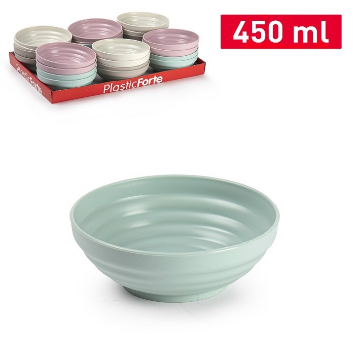 Plastic Forte Plastová kulatá miska 450ml klasická mix barev Surt Vrm (24ks/bal)