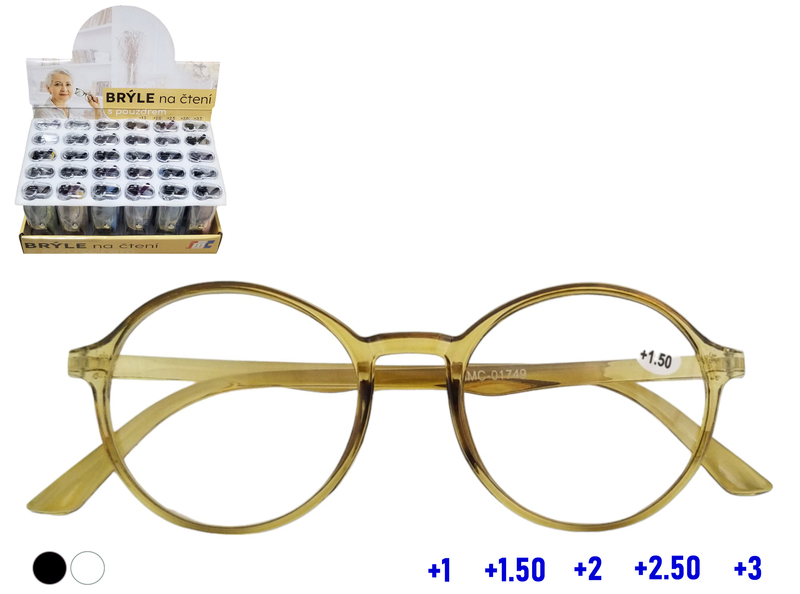 Brýle na čtení s pouzdrem - Potter (20ks/bal, 500ks/krt)