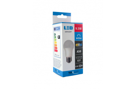 BC 9,5W LED E27 6500K A50 Alu Plastic Trixline (10ks/bal)