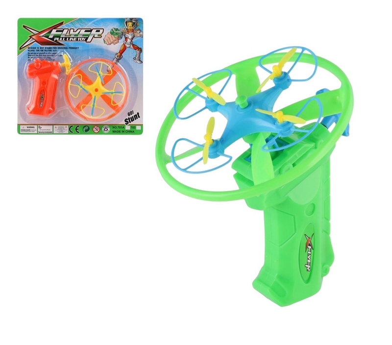 Vystřelovací vrtulka + startér 10cm plast 2 barvy
