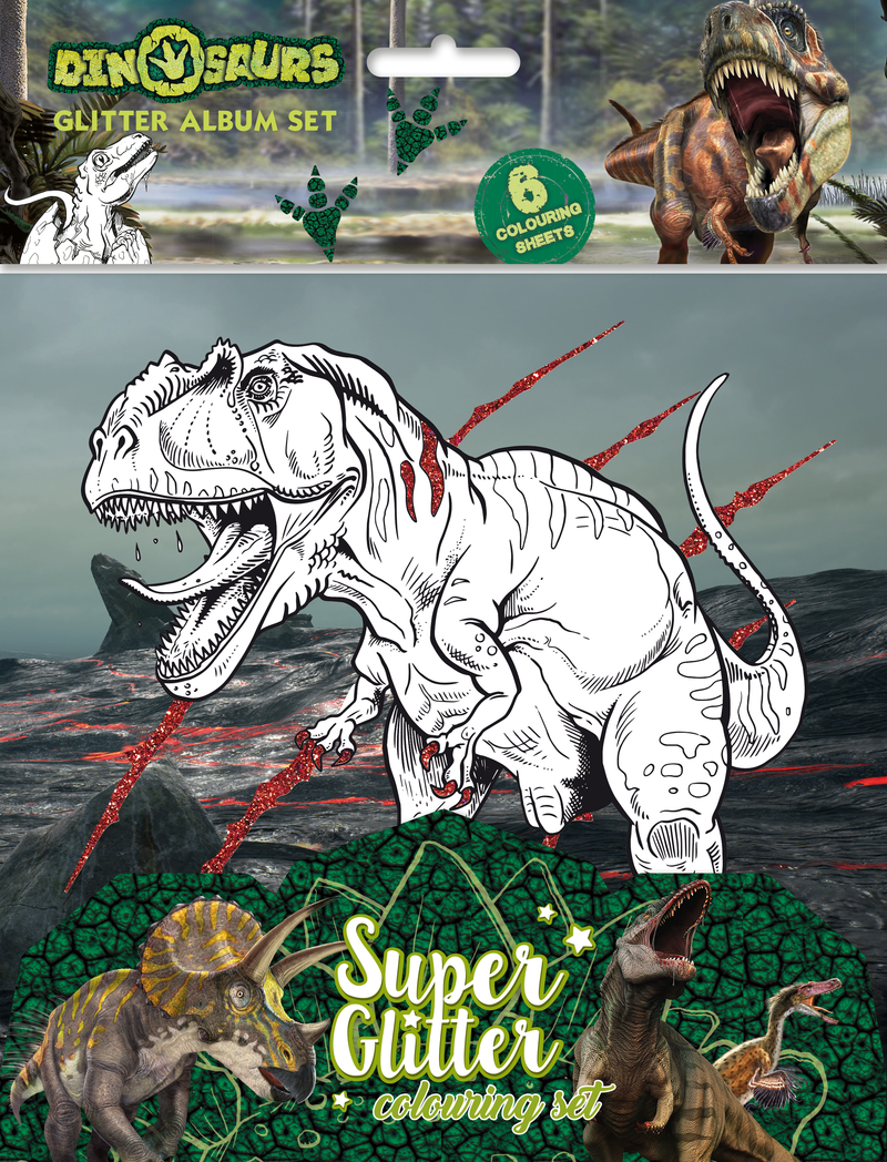 Třpytivé omalovánky - Dinosauři 