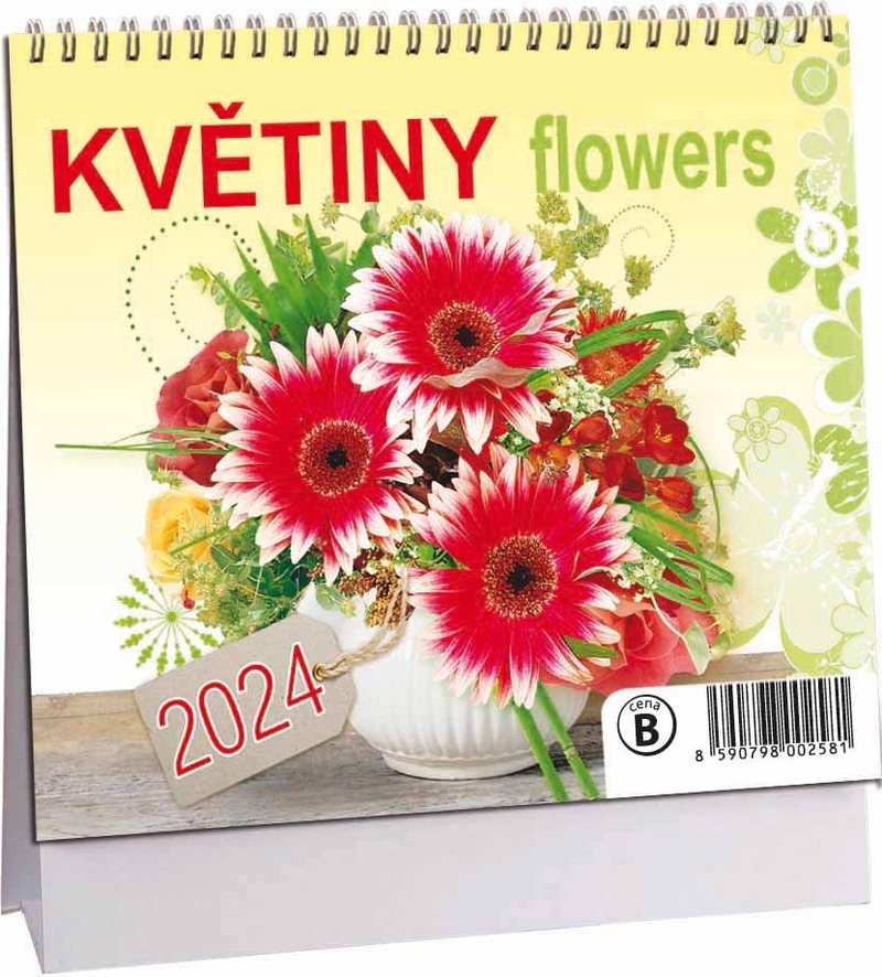 Stolní kalendář 2024 ARIA B 170×145mm - Květiny (10ks/bal)